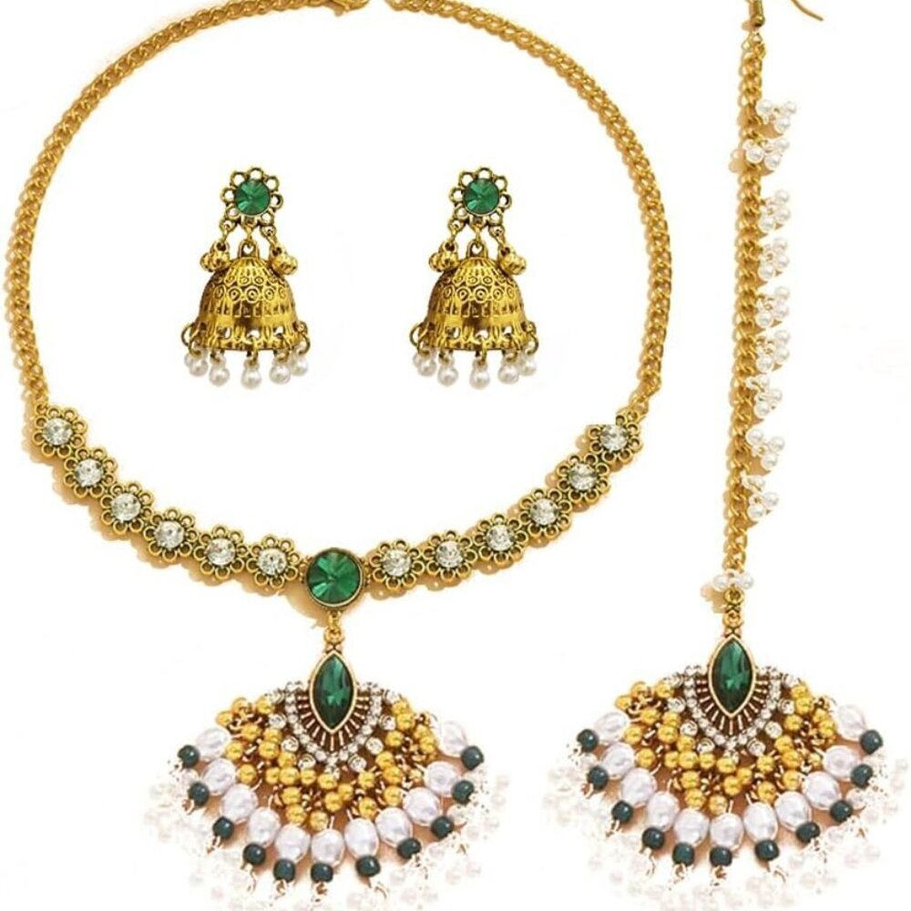Luxurious Bollywood Antique Jewelry Set - Perfect for Traditional & Modern Looks